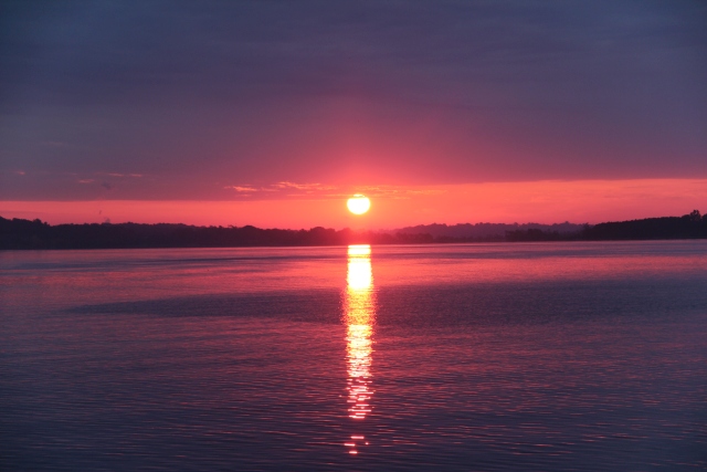 Photograph of sunset on the Neuse River